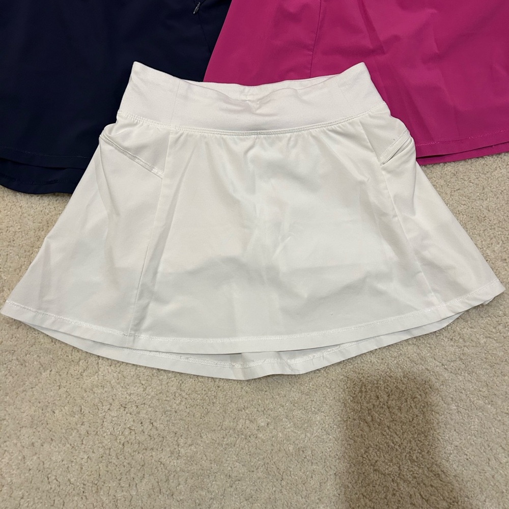 Bundle of 3 Girl’s All in Motion Skorts/Skirts Size L (10-12) Pink,White,Navy - Picture 4 of 7